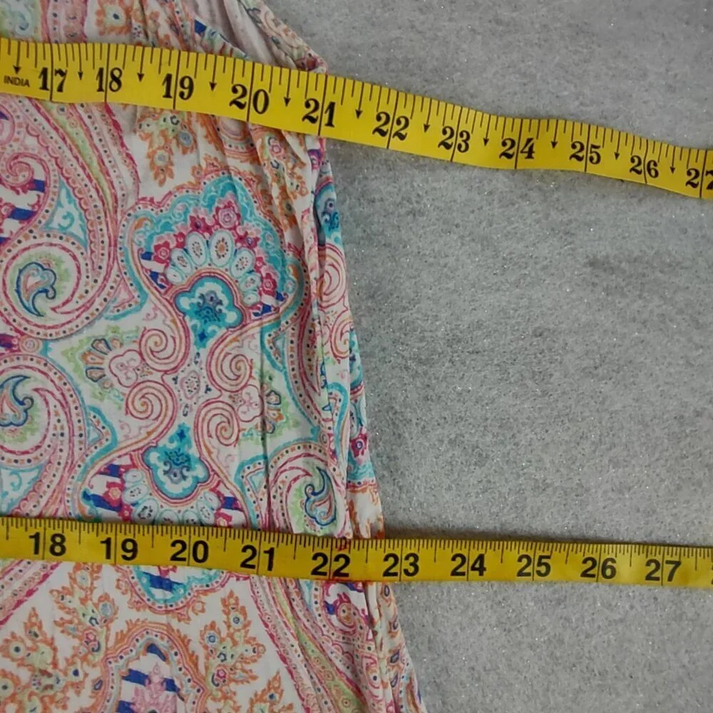 Ellen Tracy Women's Open Back Lightweight Multicolor Sleeveless Midi Dress XL - Picture 10 of 12